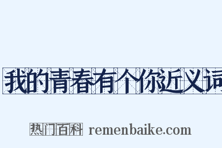 我的青春有个你近义词是什么意思的图片
